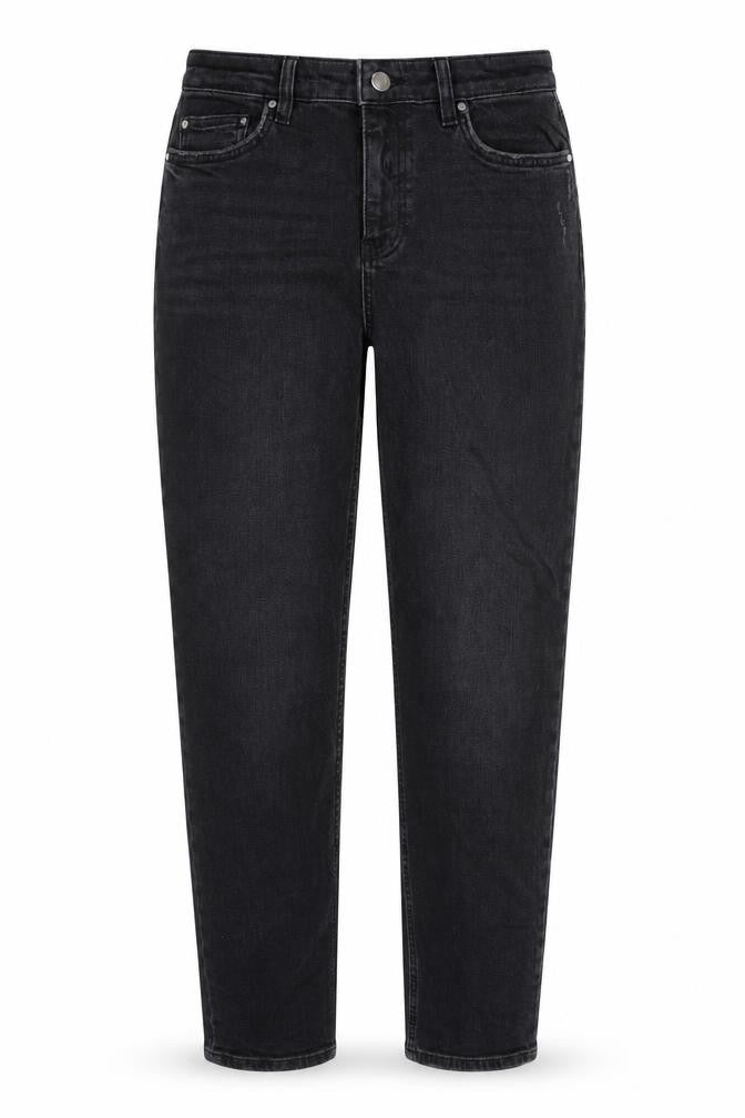 Marks and Spencer Womens Grey Cotton Blend Straight Jeans Size 10 L29 in Regular Zip