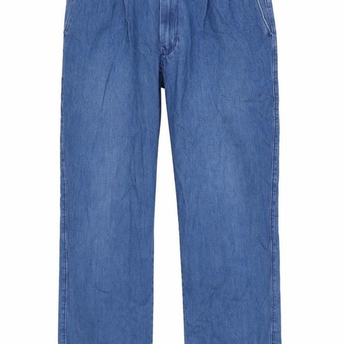 Blue Harbour Mens Blue Cotton Straight Jeans Size 30 in L26 in Regular Zip