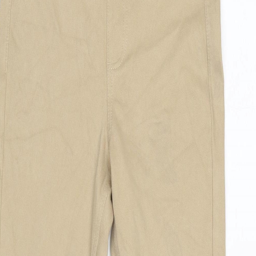Marks and Spencer Womens Beige Cotton Jegging Trousers Size 8 L26 in Regular - Marks on front and back.