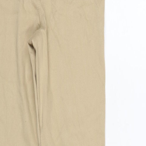 Marks and Spencer Womens Beige Cotton Jegging Trousers Size 8 L26 in Regular - Marks on front and back.