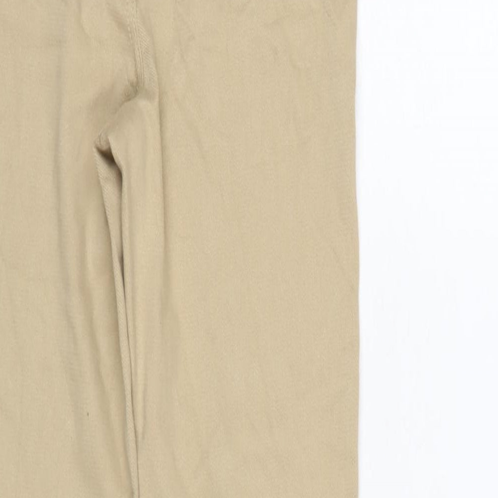 Marks and Spencer Womens Beige Cotton Jegging Trousers Size 8 L26 in Regular - Marks on front and back.