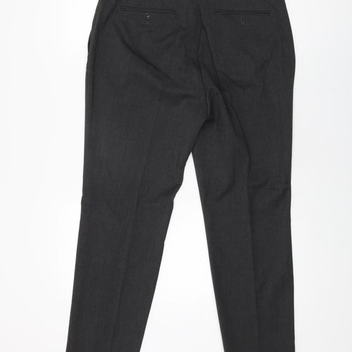 Topman Mens Grey Polyester Trousers Size 32 in L30 in Regular Zip