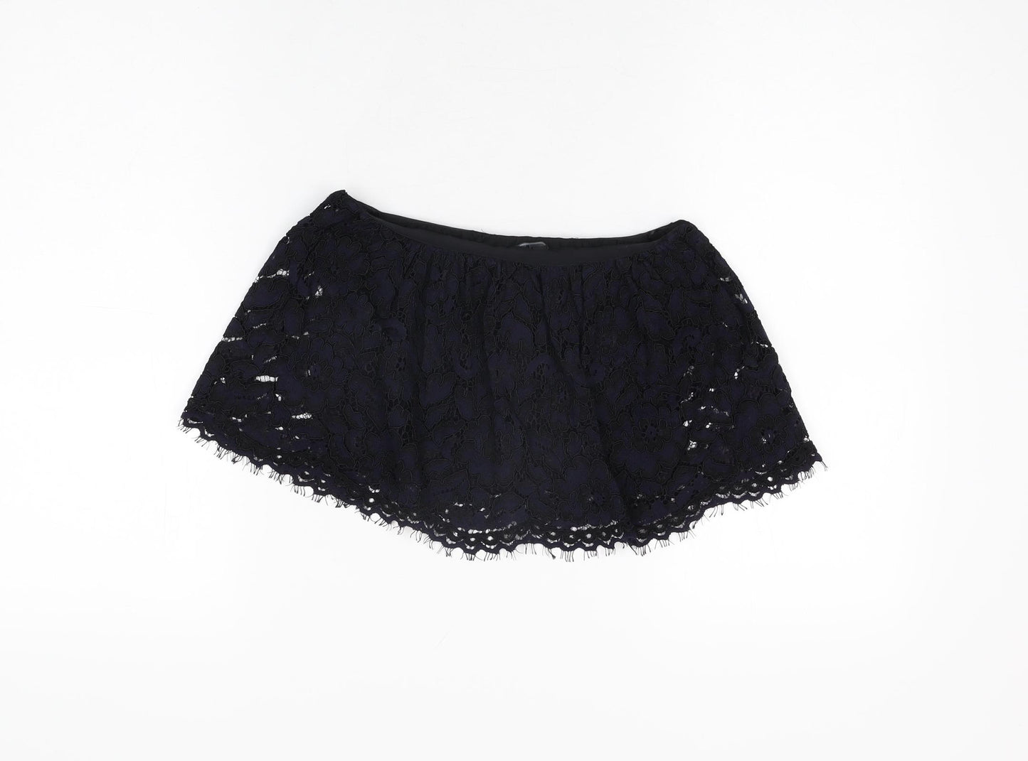 Zara Womens Black Floral Viscose Cropped T-Shirt Size S Off the Shoulder