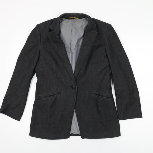 Marks and Spencer Womens Grey Jacket Blazer Size 8 Button