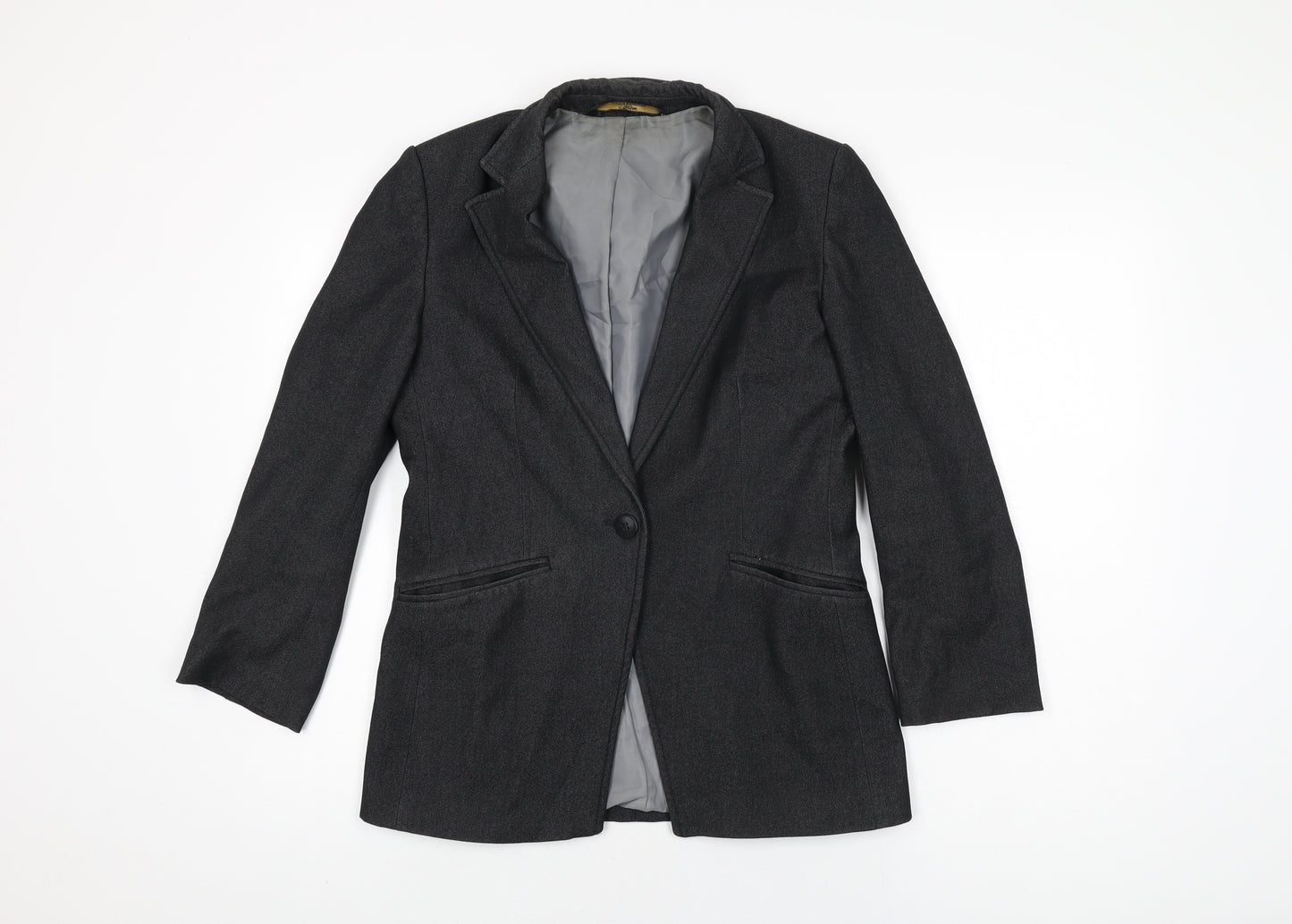 Marks and Spencer Womens Grey Jacket Blazer Size 8 Button