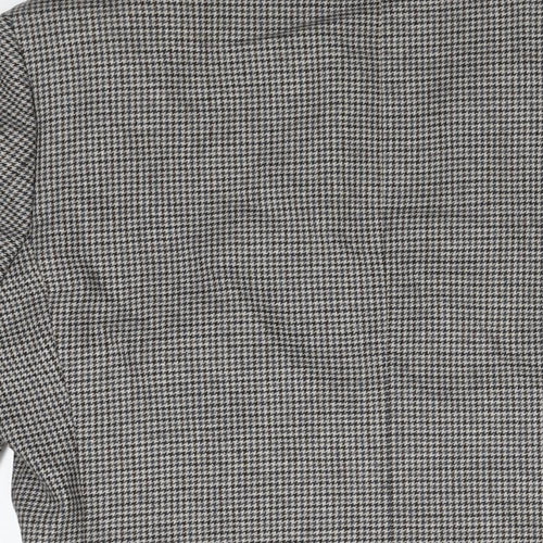 Marks and Spencer Mens Grey Houndstooth Wool Jacket Suit Jacket Size 40 Regular