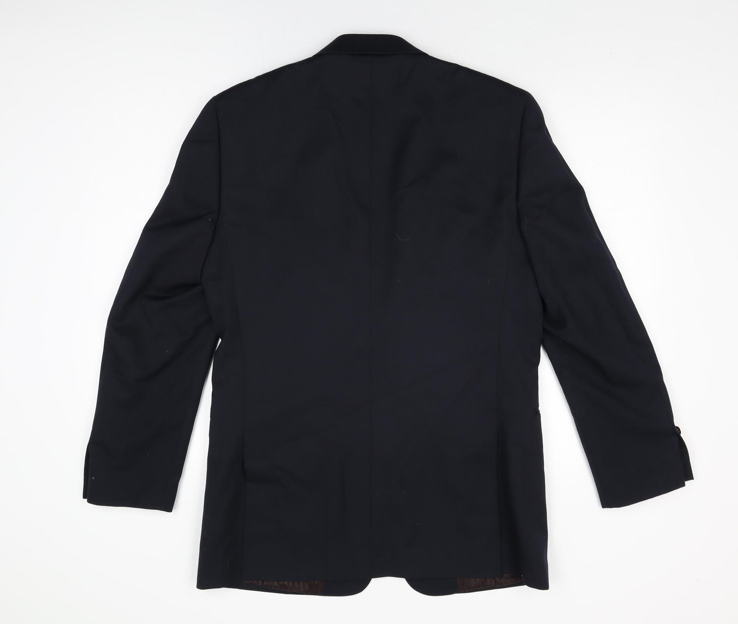 Greenwoods Mens Blue Wool Jacket Suit Jacket Size 38 Regular