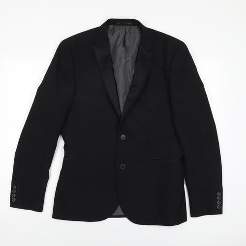 NEXT Mens Black Wool Jacket Suit Jacket Size 40 Regular
