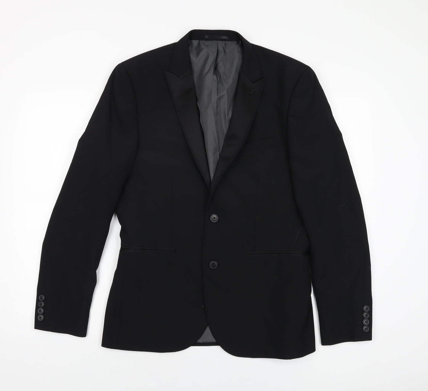 NEXT Mens Black Wool Jacket Suit Jacket Size 40 Regular