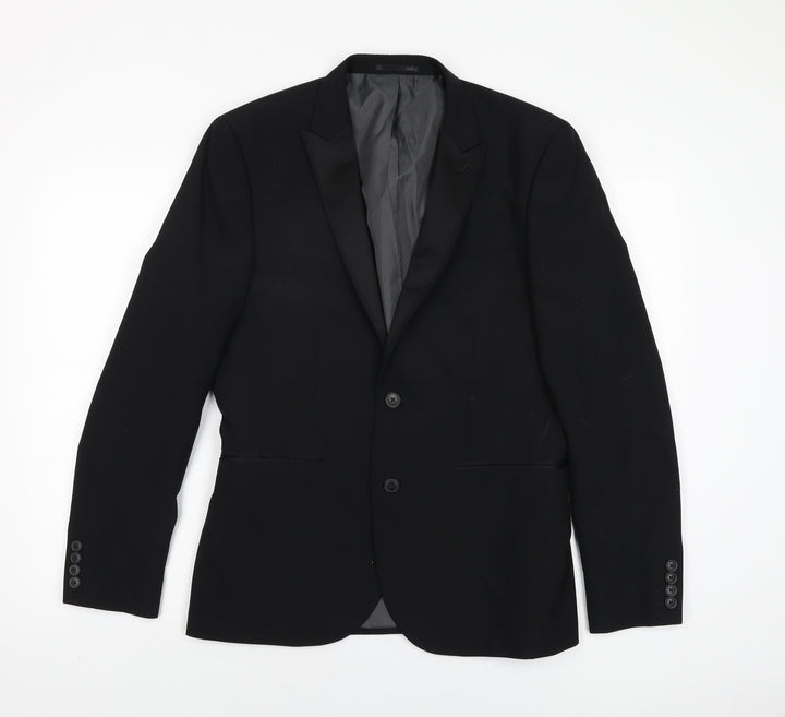 NEXT Mens Black Wool Jacket Suit Jacket Size 40 Regular