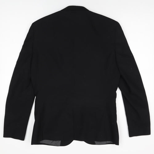 NEXT Mens Black Wool Jacket Suit Jacket Size 40 Regular