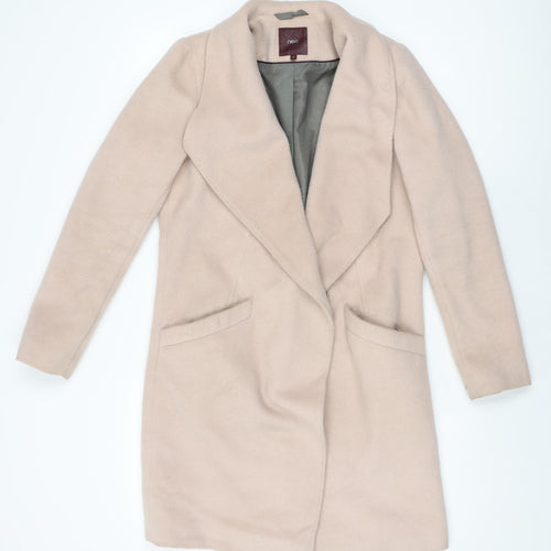 NEXT Womens Pink Overcoat Coat Size 8 Hook & Eye