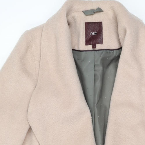 NEXT Womens Pink Overcoat Coat Size 8 Hook & Eye