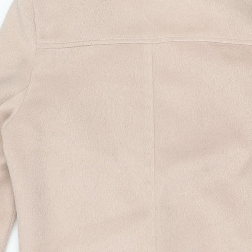 NEXT Womens Pink Overcoat Coat Size 8 Hook & Eye