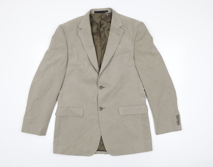 Marks and Spencer Mens Beige Viscose Jacket Suit Jacket Size 38 Regular