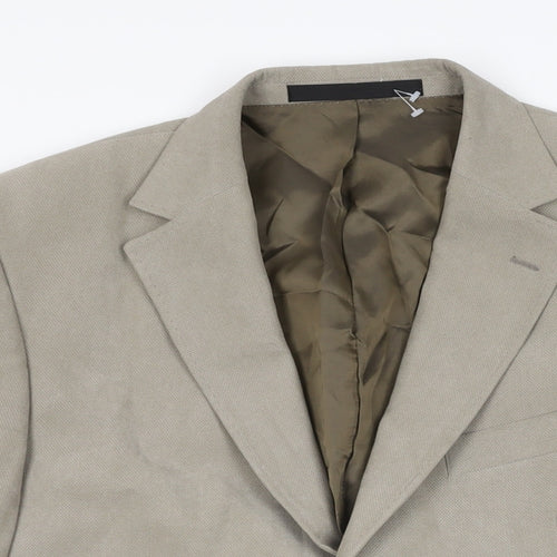 Marks and Spencer Mens Beige Viscose Jacket Suit Jacket Size 38 Regular