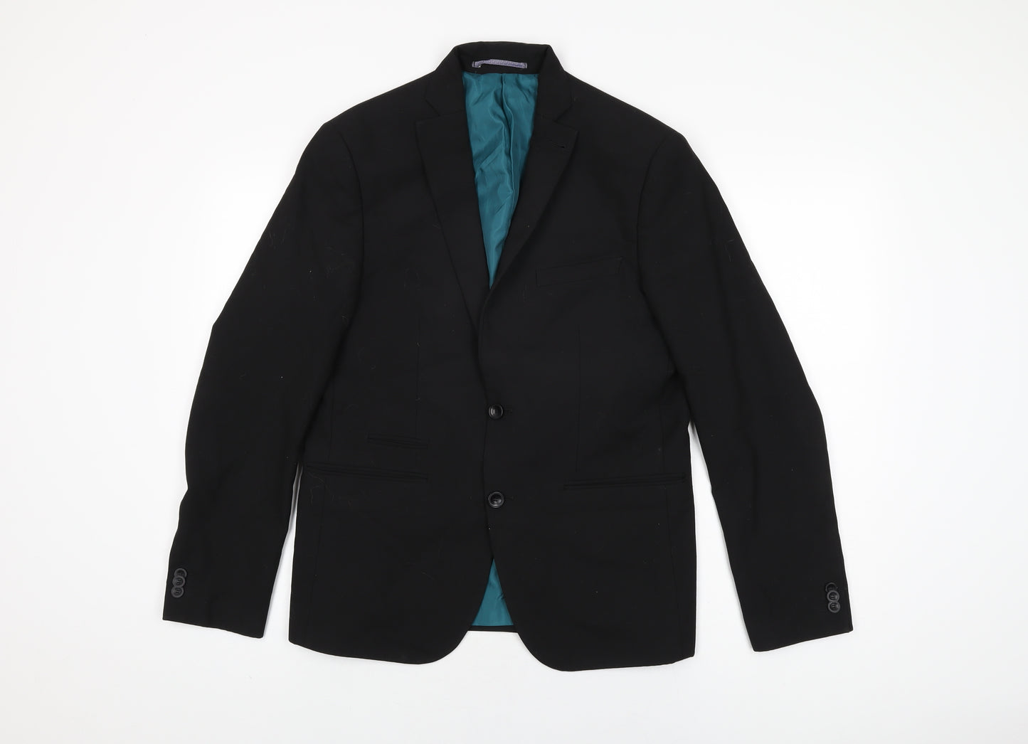 Marks and Spencer Mens Black Viscose Jacket Suit Jacket Size 40 Regular