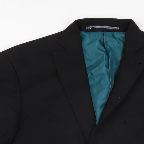 Marks and Spencer Mens Black Viscose Jacket Suit Jacket Size 40 Regular
