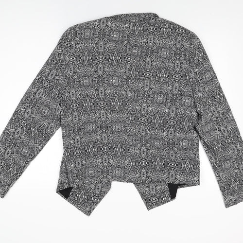 New Look Womens Black Geometric Jacket Size 18