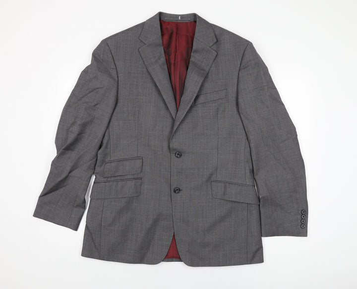 Marks and Spencer Mens Grey Wool Jacket Suit Jacket Size 40 Regular