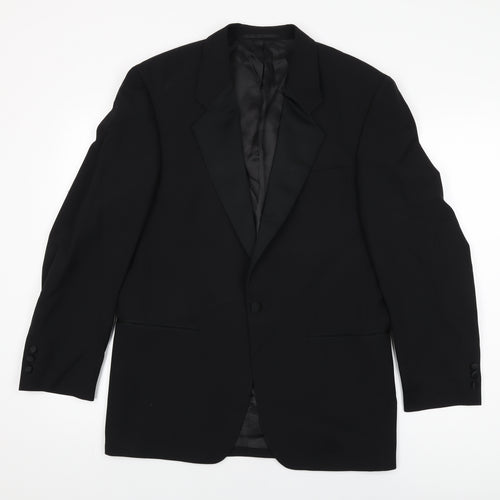 Hugo James Mens Black Wool Jacket Suit Jacket Size 36 Regular