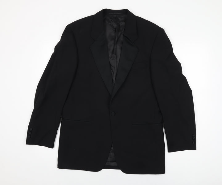 Hugo James Mens Black Wool Jacket Suit Jacket Size 36 Regular