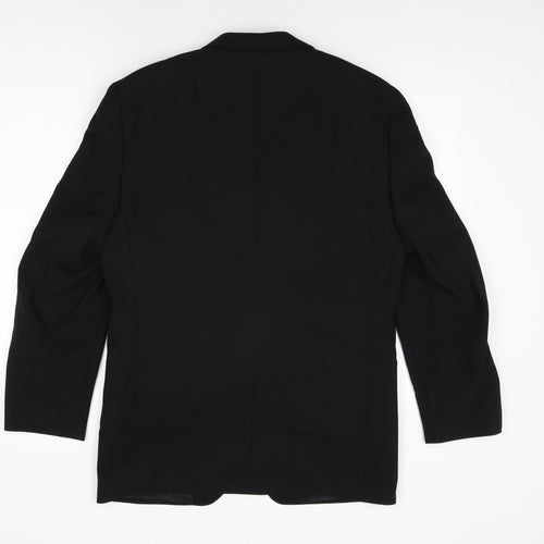 Hugo James Mens Black Wool Jacket Suit Jacket Size 36 Regular
