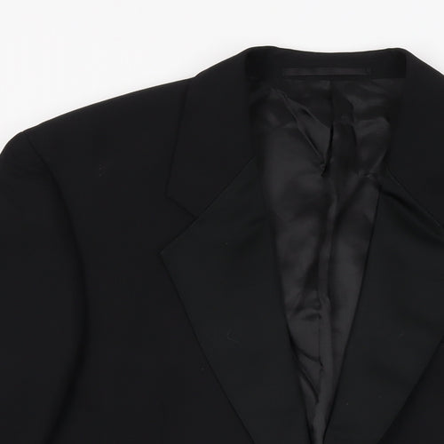 Hugo James Mens Black Wool Jacket Suit Jacket Size 36 Regular