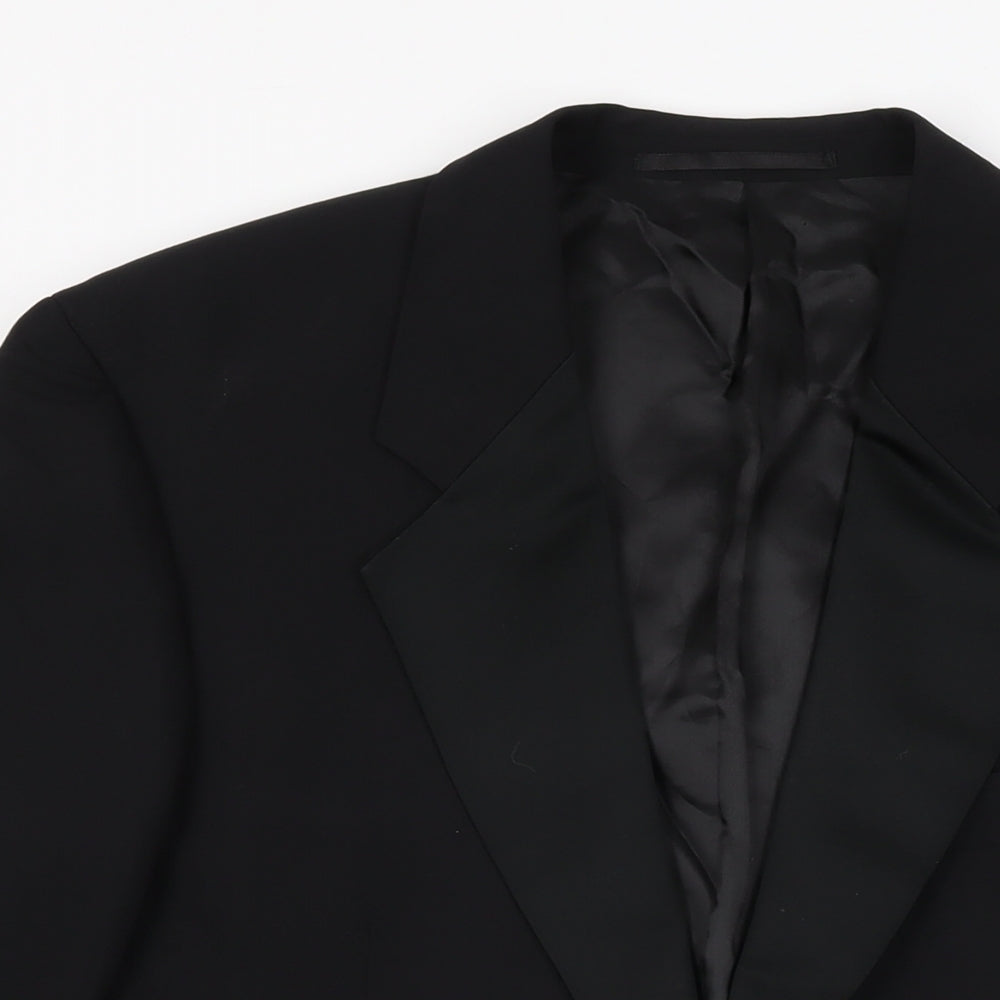 Hugo James Mens Black Wool Jacket Suit Jacket Size 36 Regular