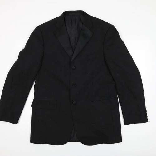 Marks and Spencer Mens Black Wool Jacket Suit Jacket Size 40 Regular