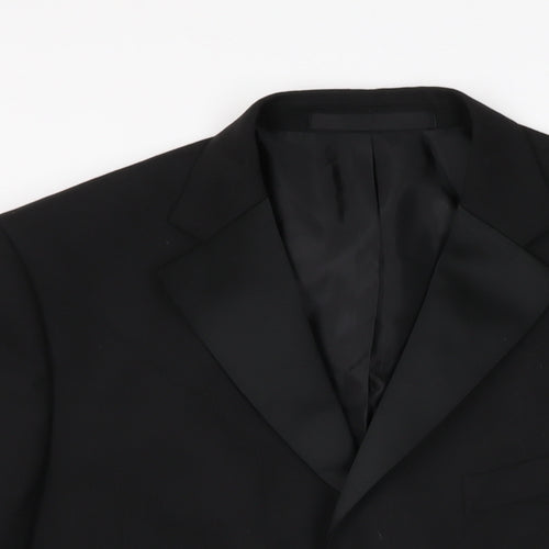 Marks and Spencer Mens Black Wool Jacket Suit Jacket Size 40 Regular