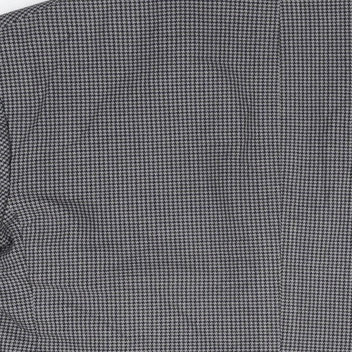 Marks and Spencer Mens Grey Geometric Polyester Jacket Suit Jacket Size 46 Regular