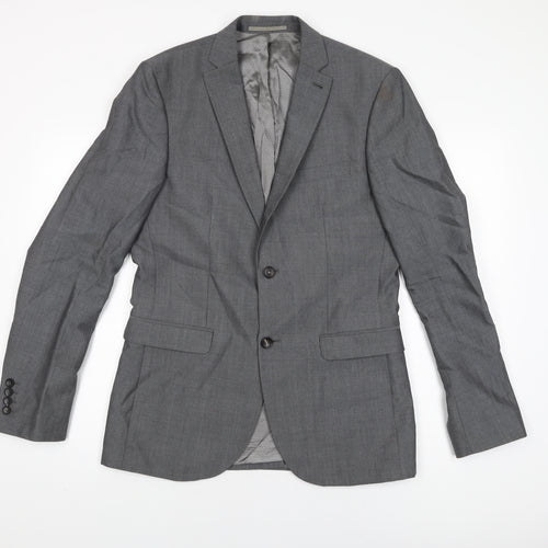 NEXT Mens Grey Wool Jacket Suit Jacket Size 40 Regular