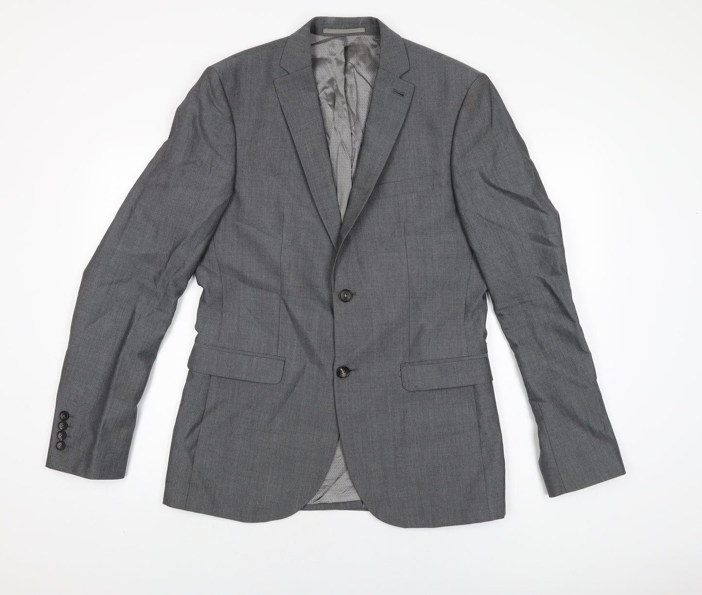 NEXT Mens Grey Wool Jacket Suit Jacket Size 40 Regular