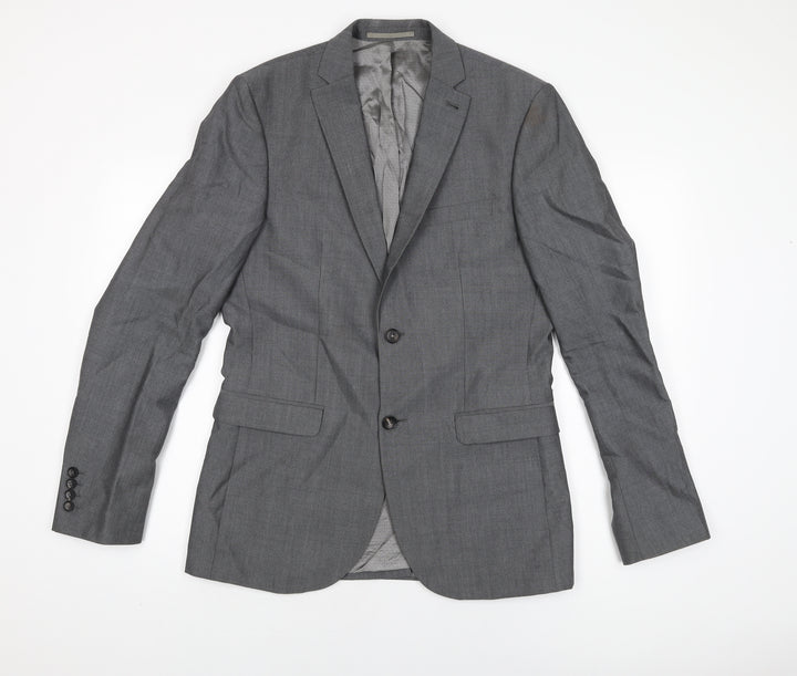 NEXT Mens Grey Wool Jacket Suit Jacket Size 40 Regular
