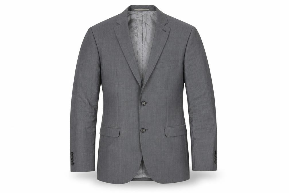Front view of Next men’s grey wool jacket suit jacket, size 40, regular