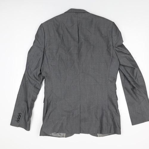 NEXT Mens Grey Wool Jacket Suit Jacket Size 40 Regular