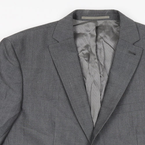 NEXT Mens Grey Wool Jacket Suit Jacket Size 40 Regular