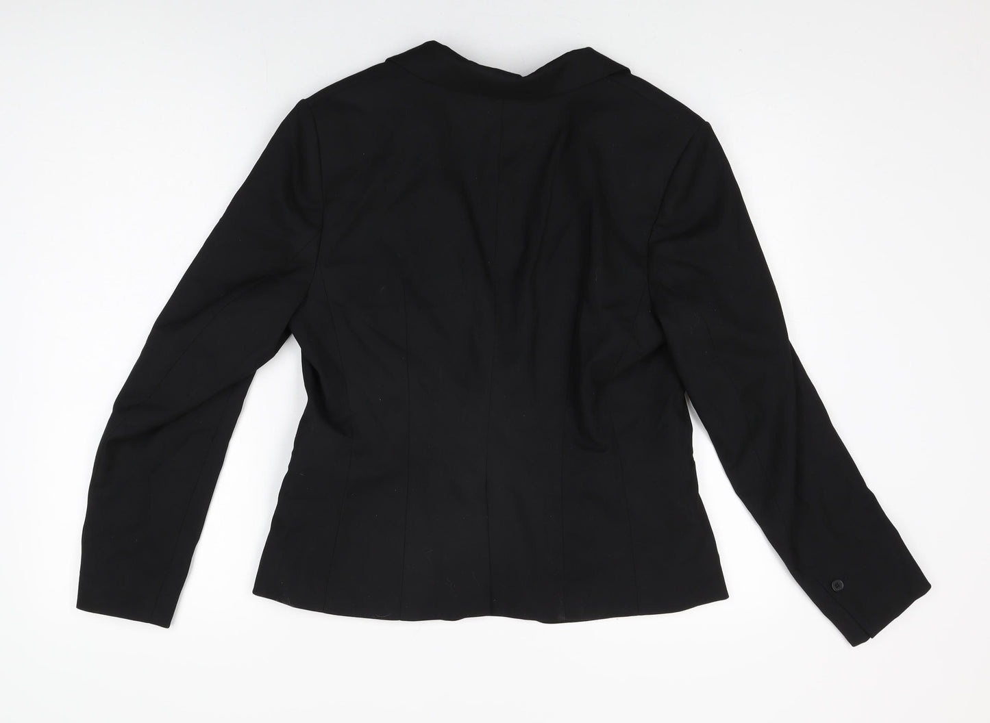 H&M Womens Black Jacket Blazer Size 16 Button