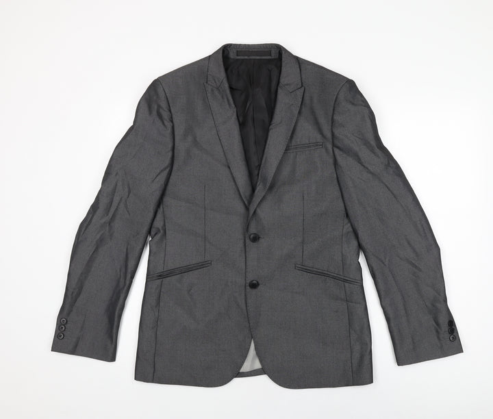 Marks and Spencer Mens Grey Polyester Jacket Suit Jacket Size 38 Regular