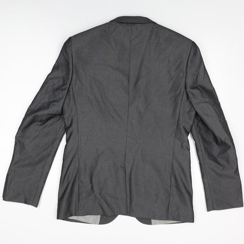 Marks and Spencer Mens Grey Polyester Jacket Suit Jacket Size 38 Regular