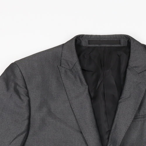 Marks and Spencer Mens Grey Polyester Jacket Suit Jacket Size 38 Regular