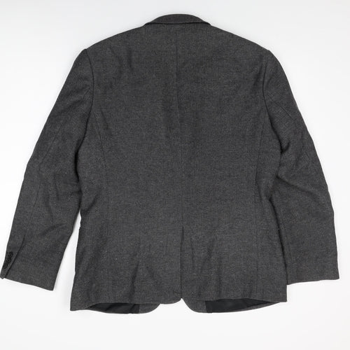 Red Herring Mens Grey Wool Jacket Suit Jacket Size 44 Regular