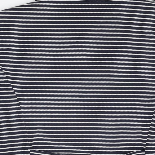 Per Una Womens Blue Striped Jacket Size 14 Button