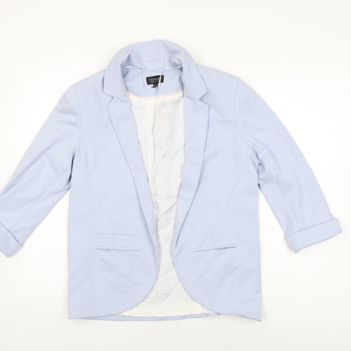 Topshop Womens Blue Jacket Blazer Size 10
