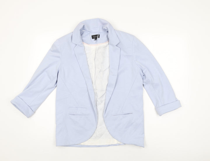 Topshop Womens Blue Jacket Blazer Size 10