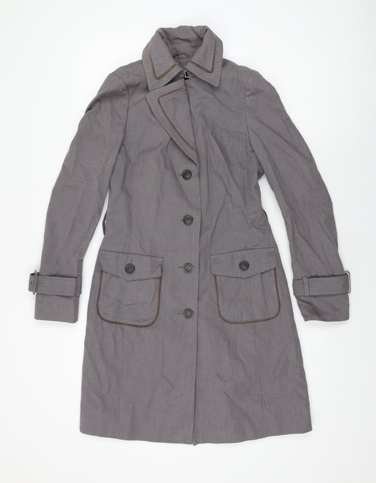 Espirit Womens Purple Overcoat Coat Size 10 Button