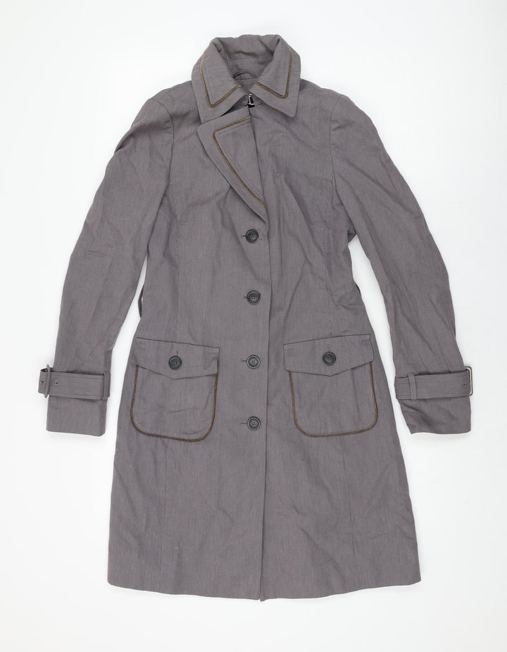 Espirit Womens Purple Overcoat Coat Size 10 Button