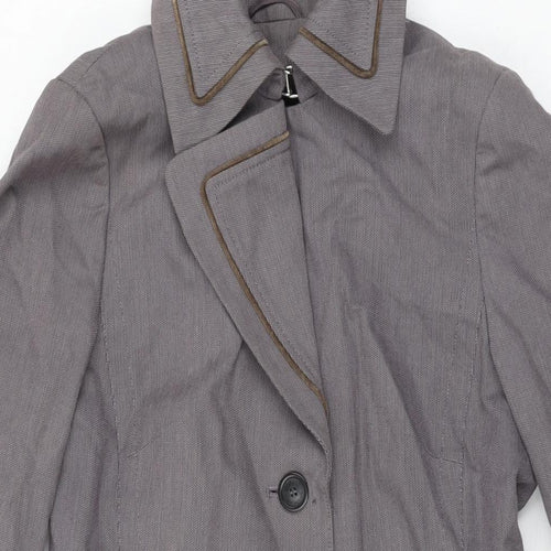 Espirit Womens Purple Overcoat Coat Size 10 Button