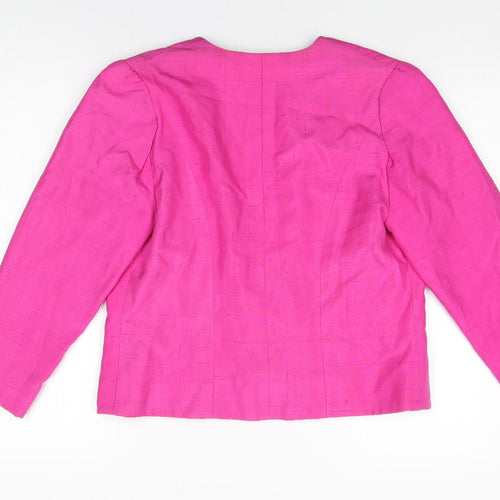 Donald Campbell Womens Pink Jacket Size 14 Button